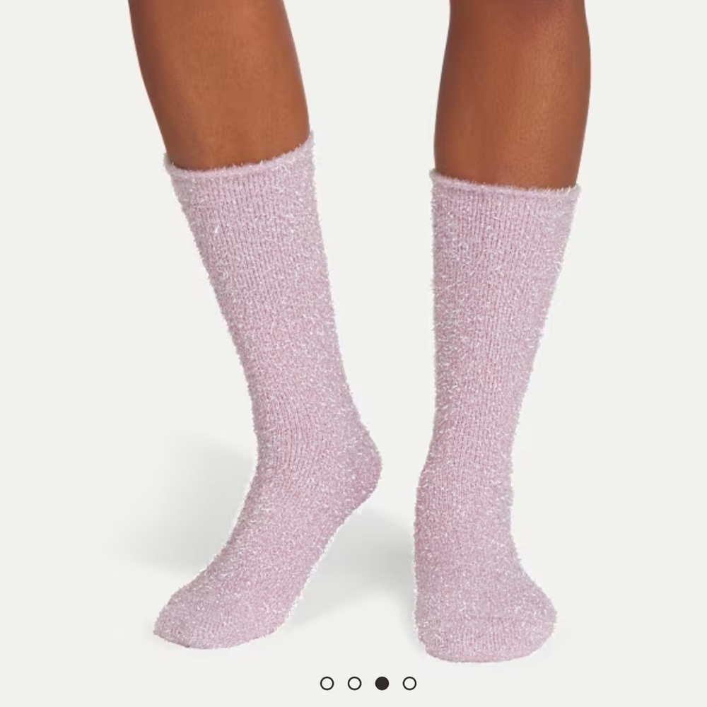Bombas Soft Pink Fuzzy Socks - Picture 2 of 6